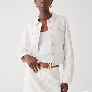 J. Crew White Denim Jean Jacket SZ L